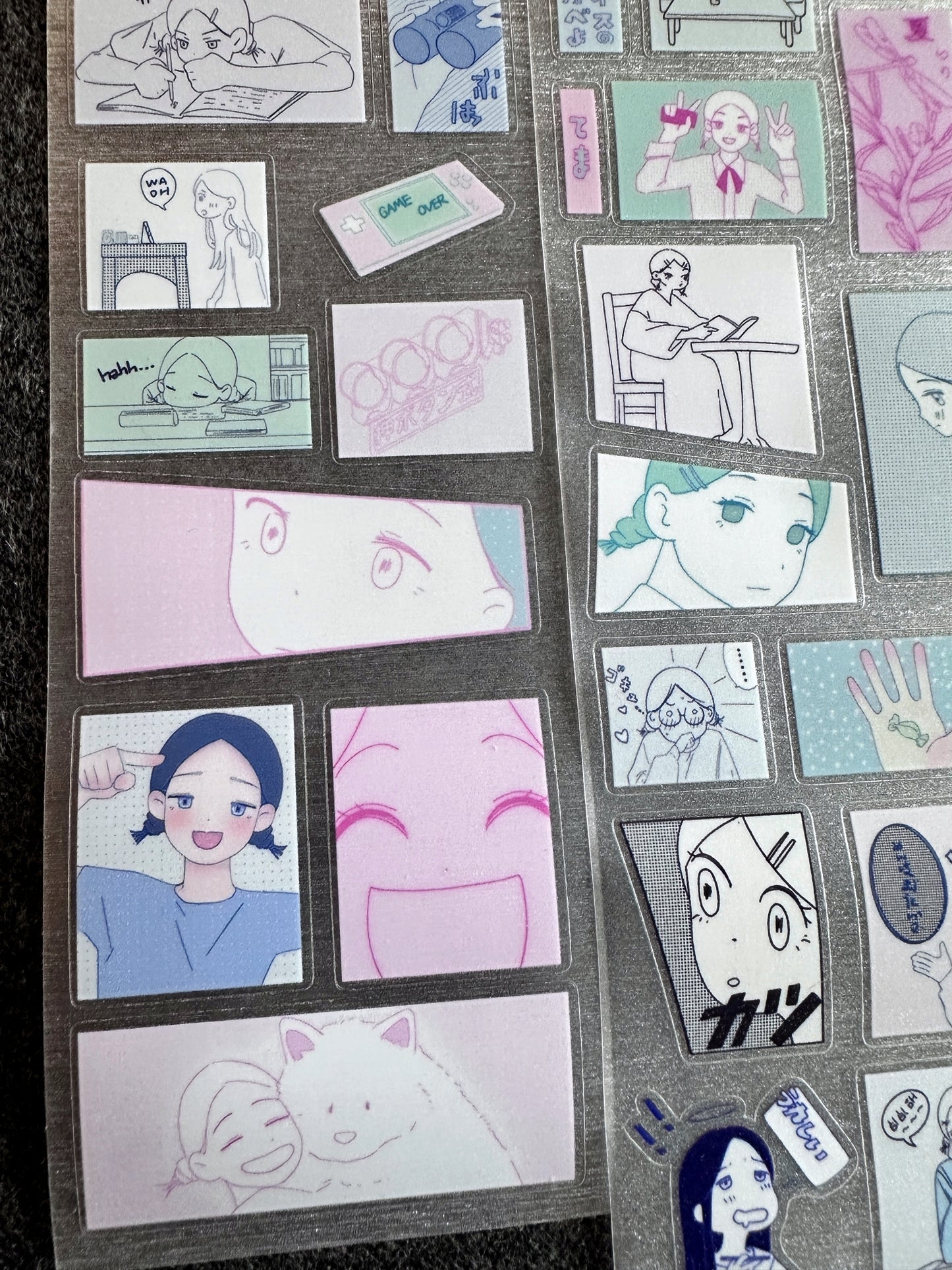 Wakawaka - anime-style cartoon kiss-cut PET tapes SAMPLES