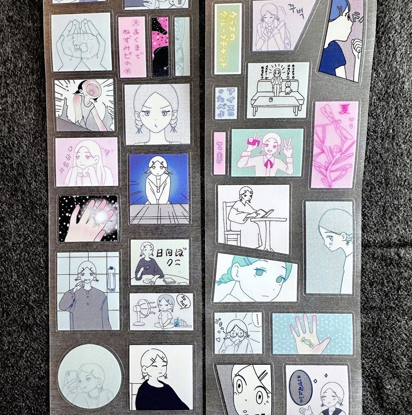 Wakawaka - anime-style cartoon kiss-cut PET tapes SAMPLES