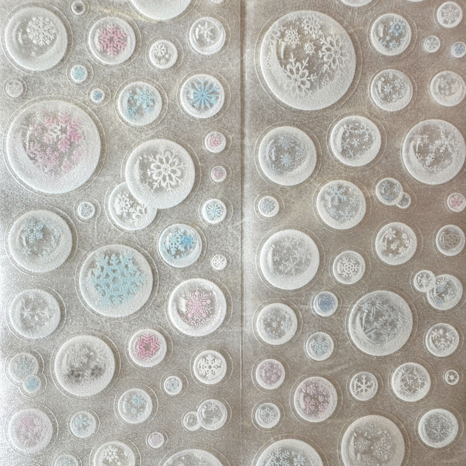 Wakawaka - Snow Bubbles kiss-cut glitter PET tape SAMPLES