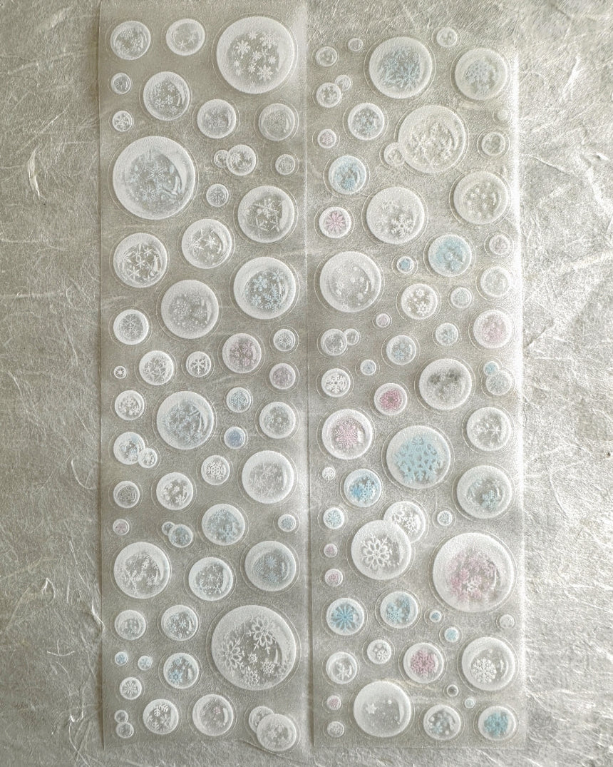 Wakawaka - Snow Bubbles kiss-cut glitter PET tape SAMPLES
