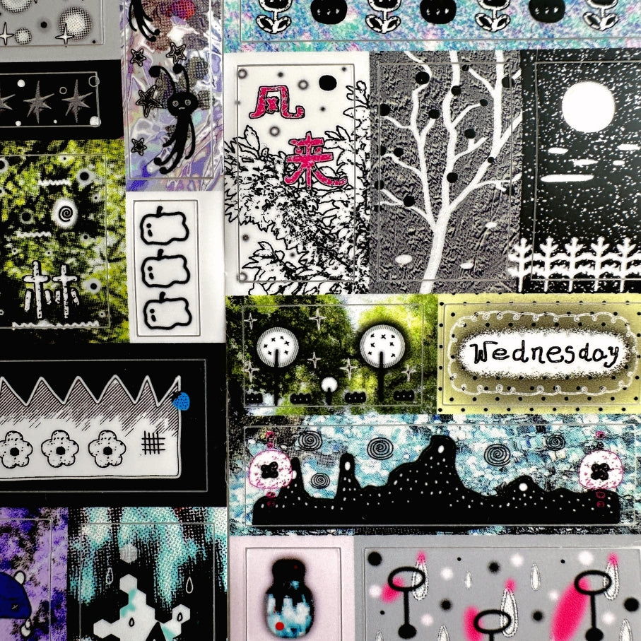 Wakawaka - Dream Core kiss-cut matte synthetic paper tape SAMPLES