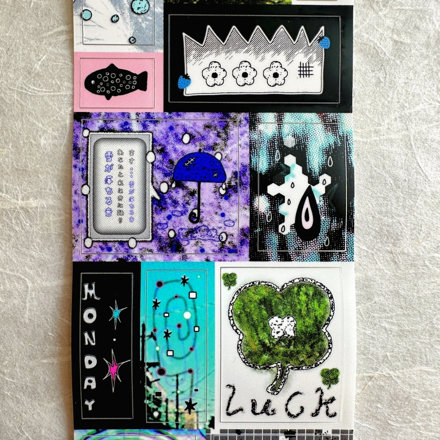 Wakawaka - Dream Core kiss-cut matte synthetic paper tape SAMPLES