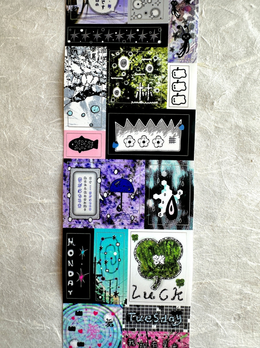 Wakawaka - Dream Core kiss-cut matte synthetic paper tape SAMPLES