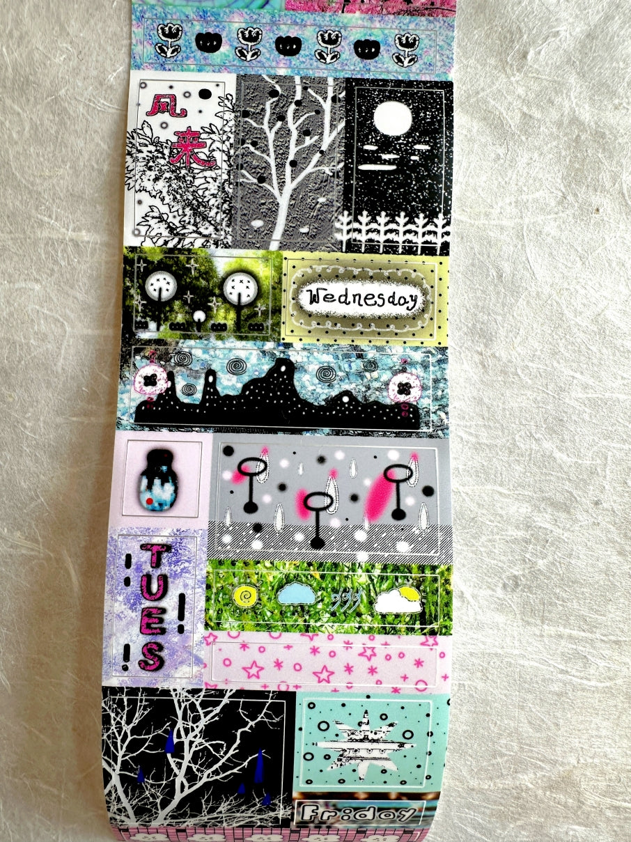 Wakawaka - Dream Core kiss-cut matte synthetic paper tape SAMPLES