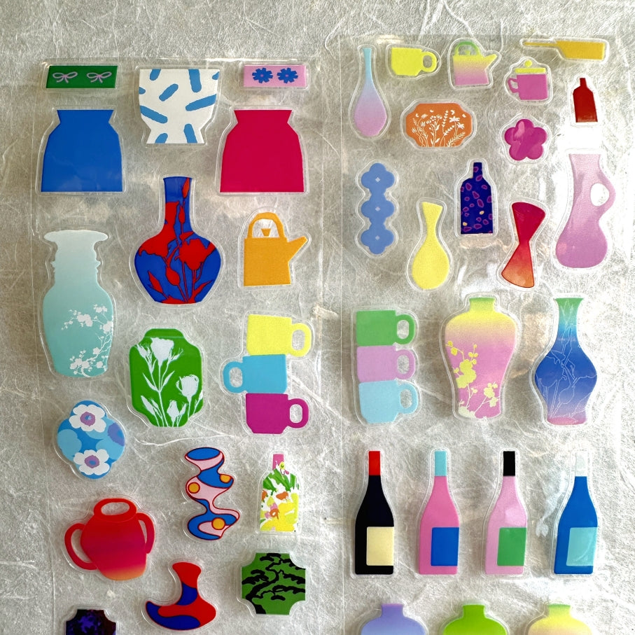Wakawaka - Vases & bottles kiss-cut PET tape SAMPLES