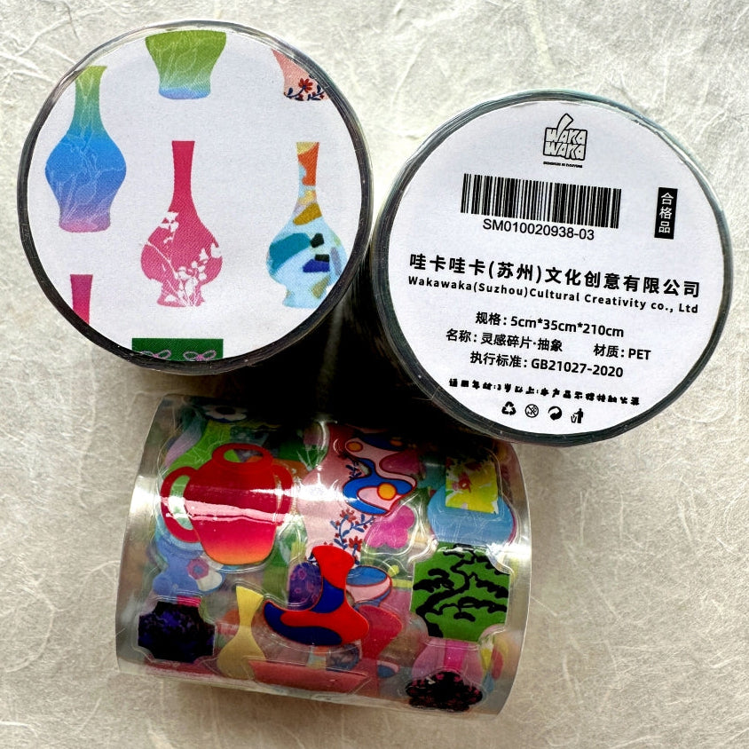Wakawaka - Vases & bottles kiss-cut PET tape SAMPLES