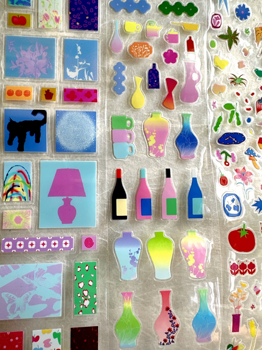Wakawaka - Vases & bottles kiss-cut PET tape SAMPLES