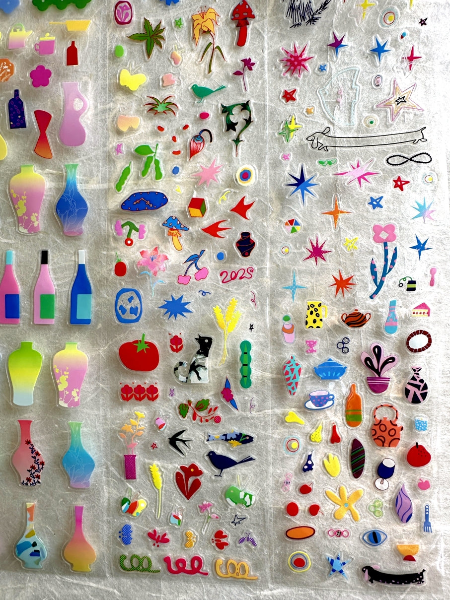 Wakawaka - Vases & bottles kiss-cut PET tape SAMPLES