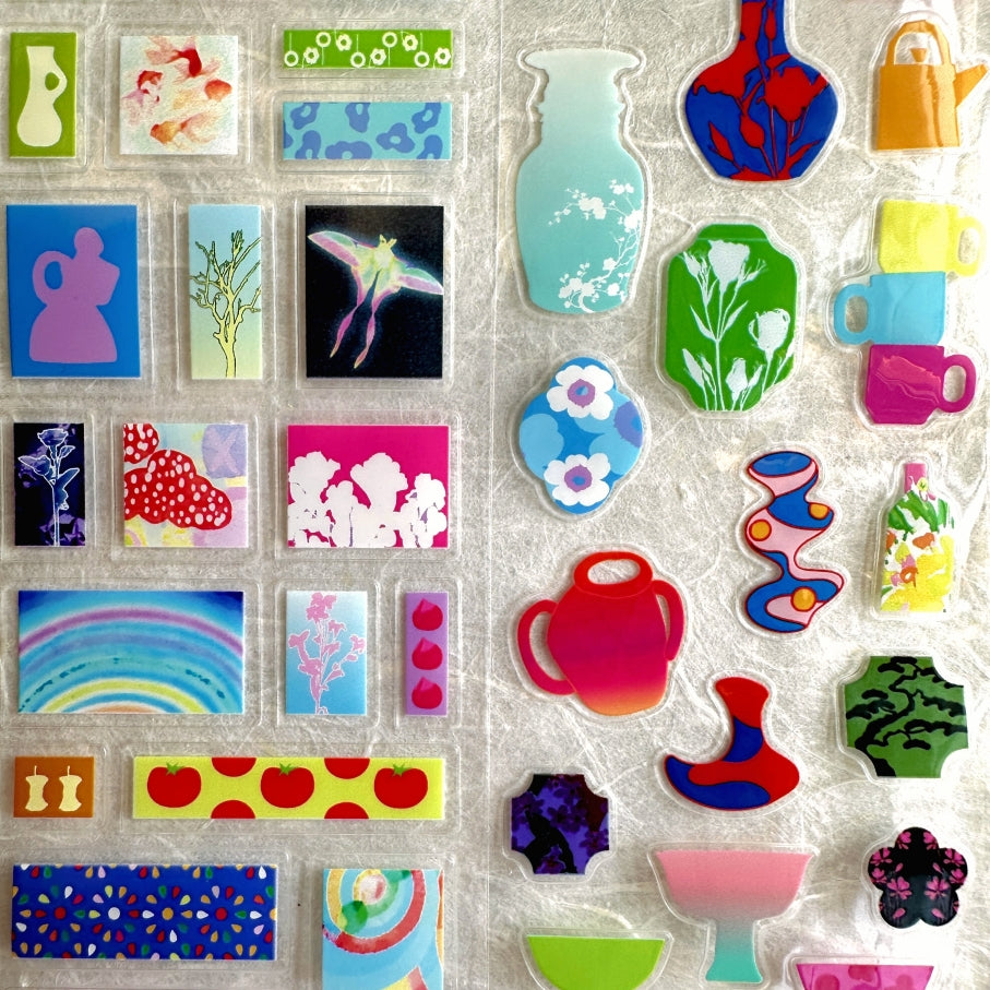 Wakawaka - Vases & bottles kiss-cut PET tape SAMPLES