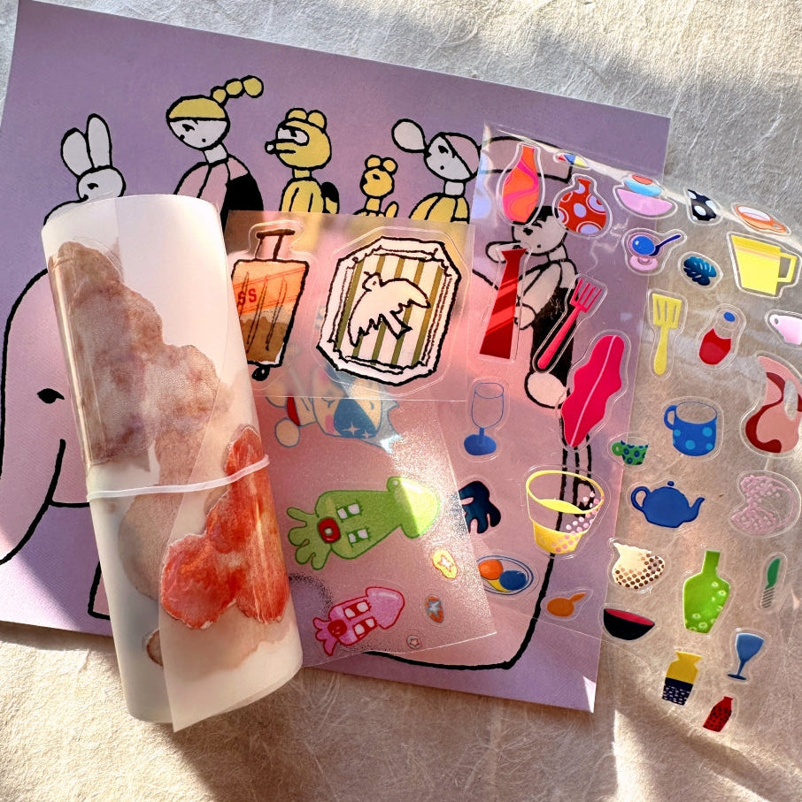 Wakawaka - Doggies & doodads kiss-cut PET tape SAMPLES