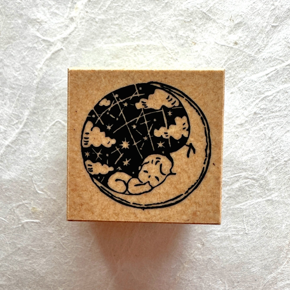 CTFJ x Wakimichi Stamp - Baby on the Moon rubber stamp [Pre-Loved]