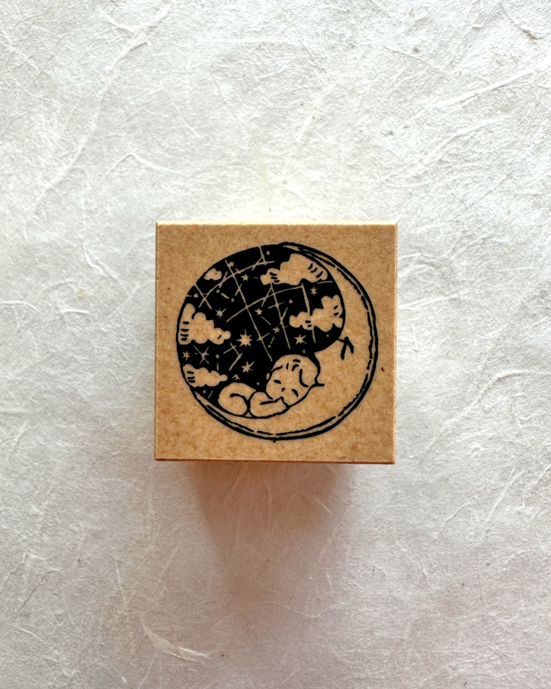 CTFJ x Wakimichi Stamp - Baby on the Moon rubber stamp [Pre-Loved]