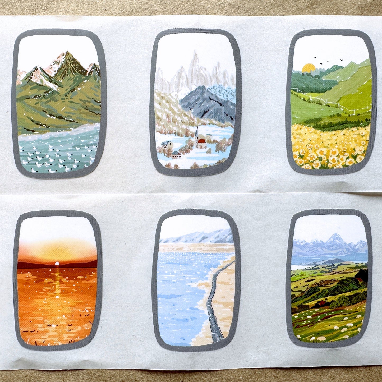 Wanle Studio - Outside the Window die-cut paper tape SAMPLES