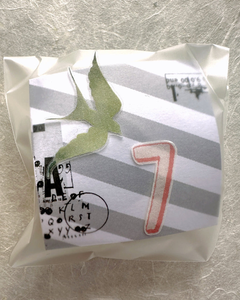 Wanle Studio - Colorful Long Numbers kiss-cut washi & PET tape SAMPLES