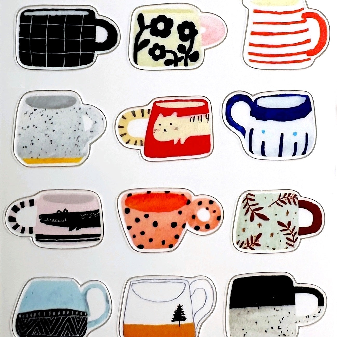 Wanle Studio - One Cup, One Bowl kiss-cut washi & paper tape SAMPLES