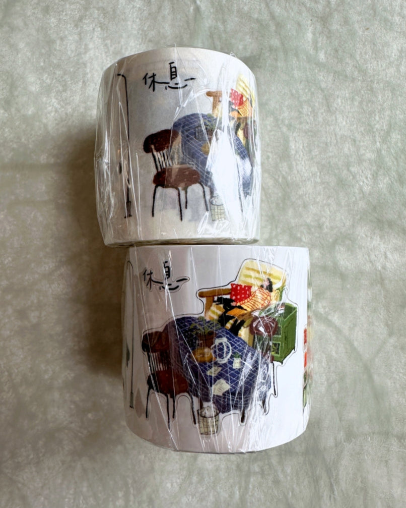 Wanle Studio - My Daily Life kiss-cut washi & paper tape SAMPLES