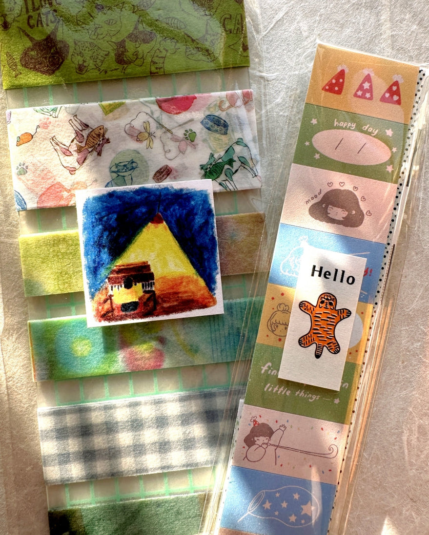 Panda Factory - Hello Tiger label sticker roll SAMPLES