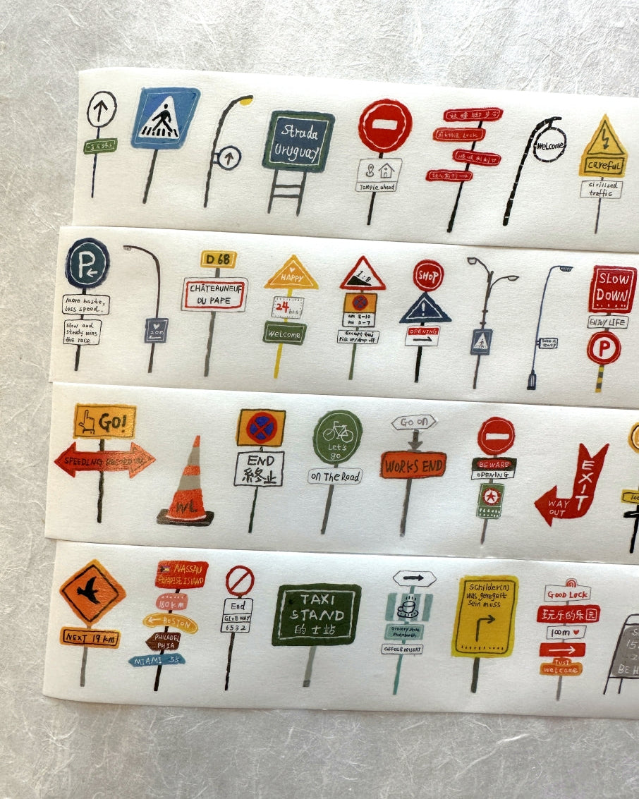 Wanle Studio - Signs kiss-cut washi tape SAMPLES