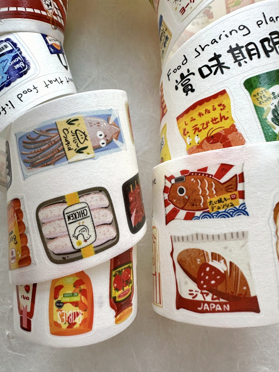 Xiami - Food Sharing Plan kiss-cut washi tape (5 cm x 166 cm) SAMPLES