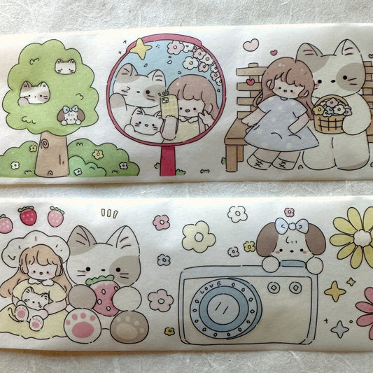 Xiamu - A Leisurely Holiday washi tape (4.5 cm x 200 cm) SAMPLES