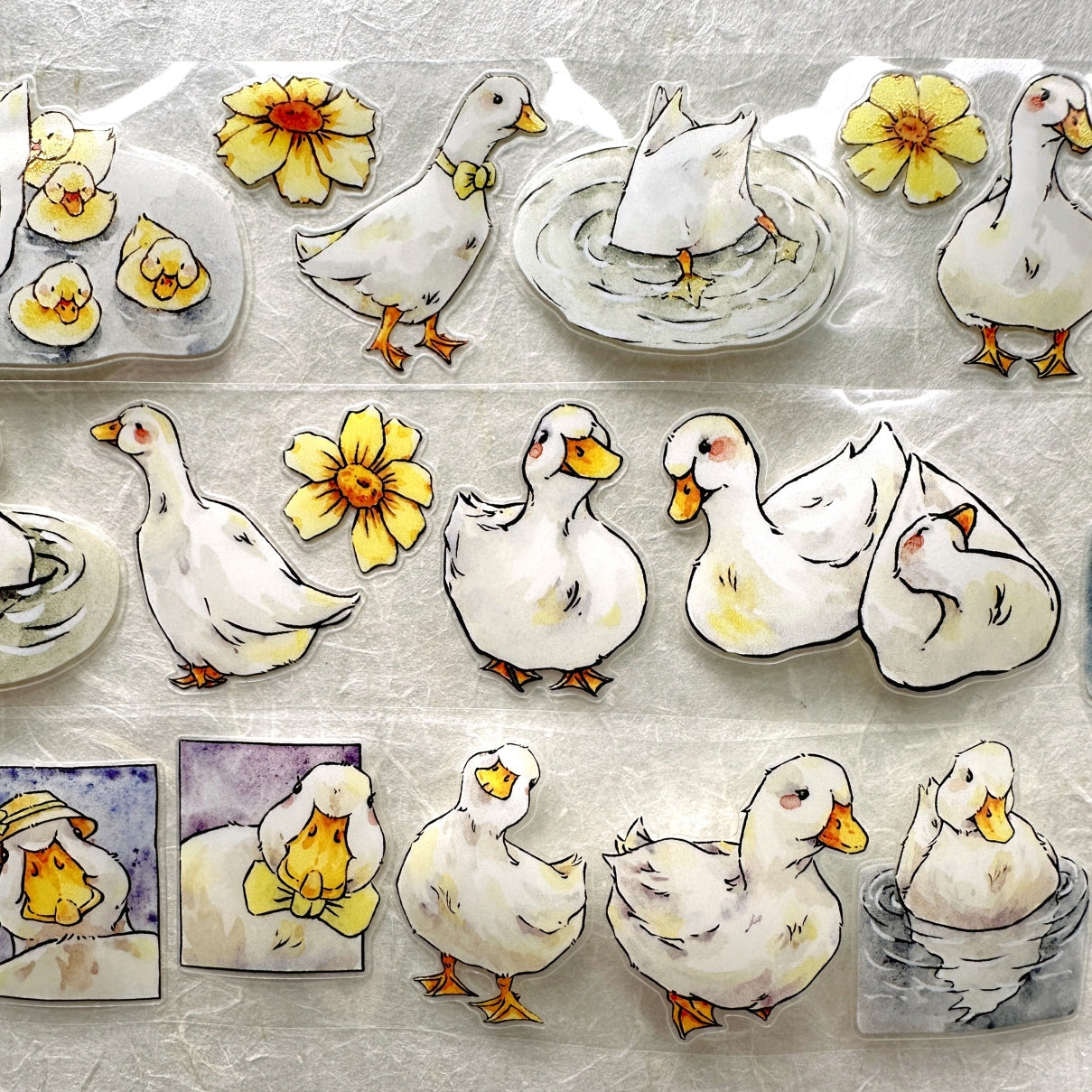 XiangXiang Studio - Duck Duck kiss-cut PET tape (4 cm x 166 cm) SAMPLES