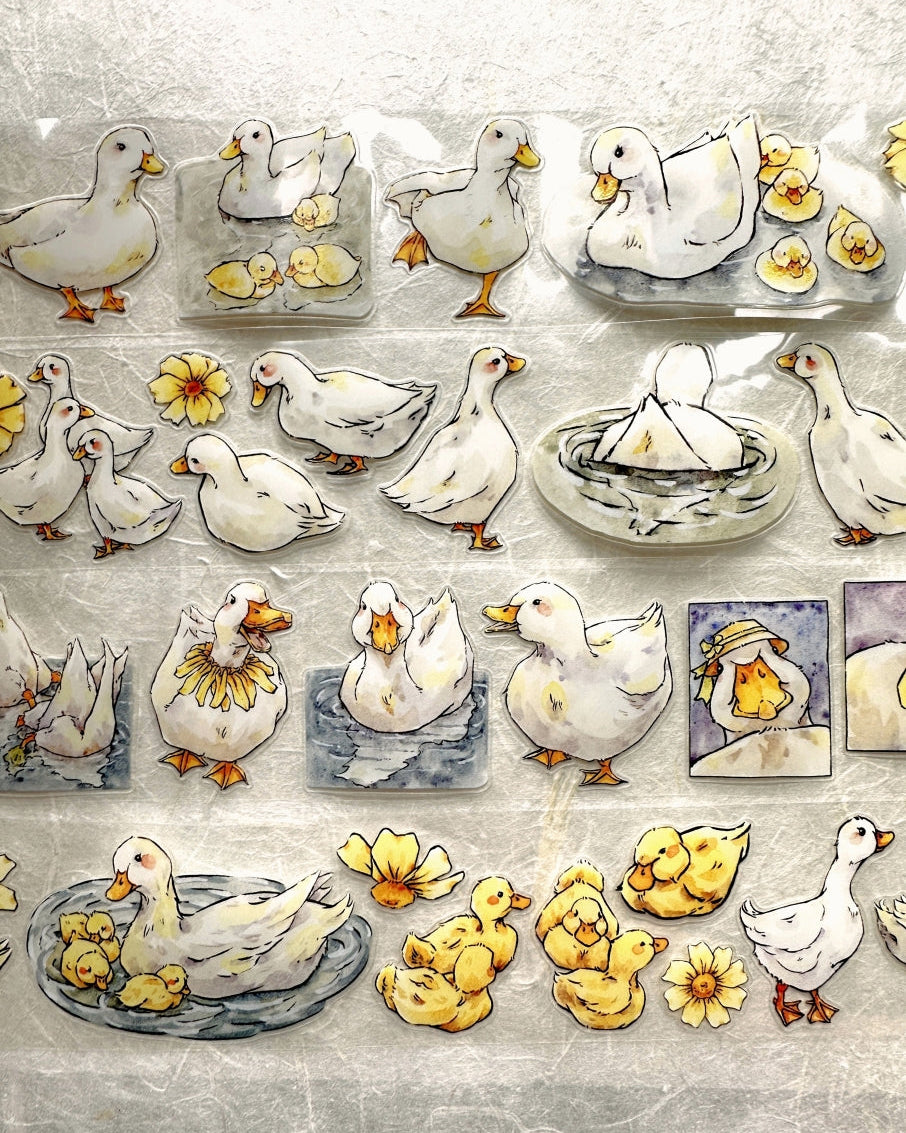 XiangXiang Studio - Duck Duck kiss-cut PET tape (4 cm x 166 cm) SAMPLES