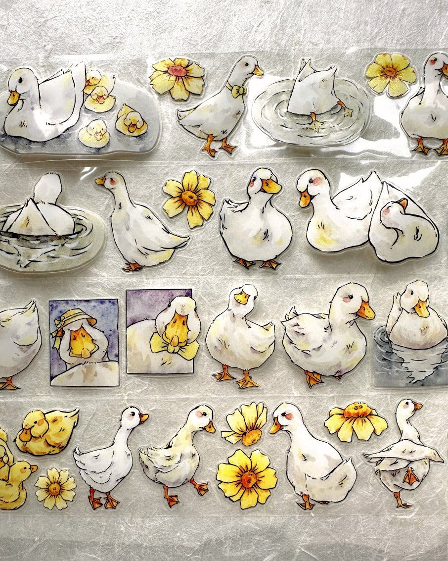 XiangXiang Studio - Duck Duck kiss-cut PET tape (4 cm x 166 cm) SAMPLES