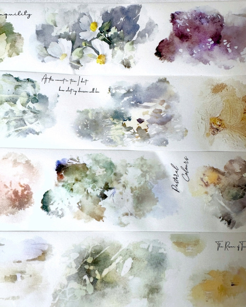 Xiaobaijia - Pastoral Colours washi & PET tape (6 cm x 120 cm) SAMPLES