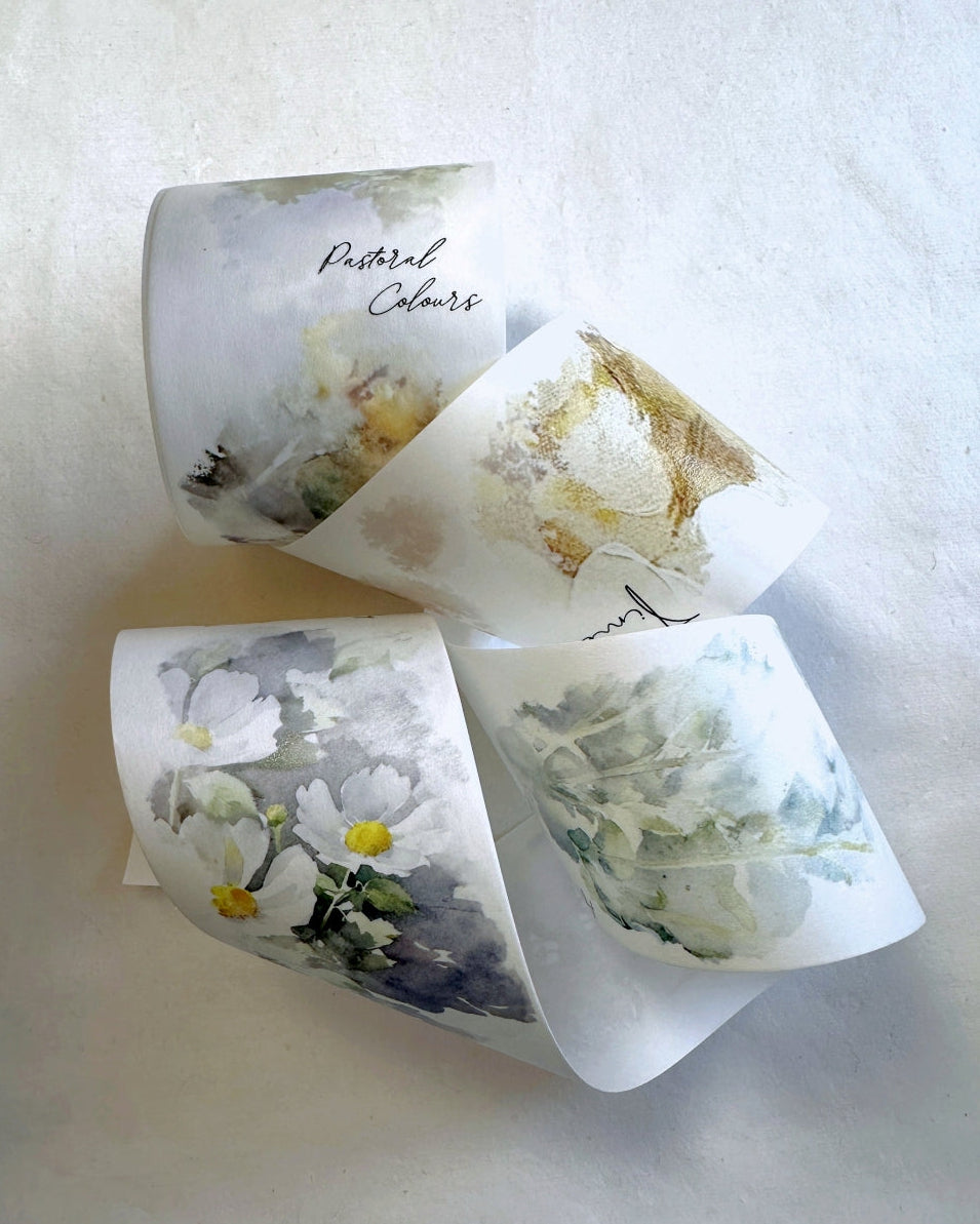 Xiaobaijia - Pastoral Colours washi & PET tape (6 cm x 120 cm) SAMPLES
