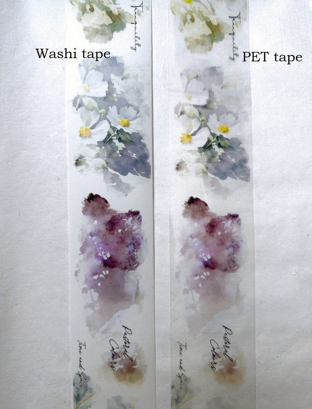 Xiaobaijia - Pastoral Colours washi & PET tape (6 cm x 120 cm) SAMPLES