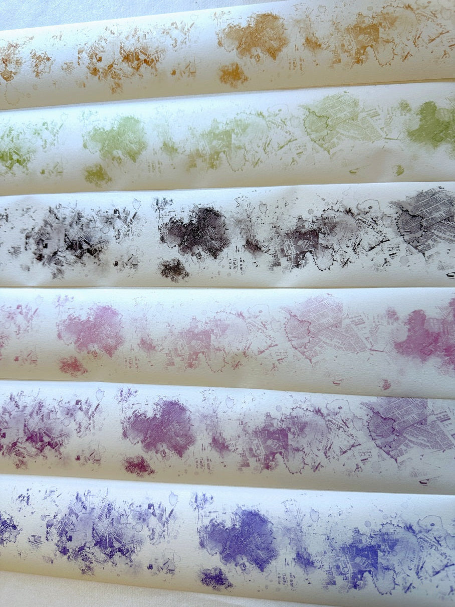 Xiaobaijia - Smudge pattern backgrounds washi & PET tape