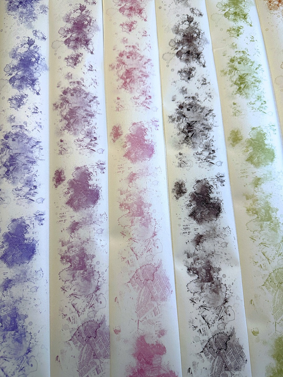 Xiaobaijia - Smudge pattern backgrounds washi & PET tape