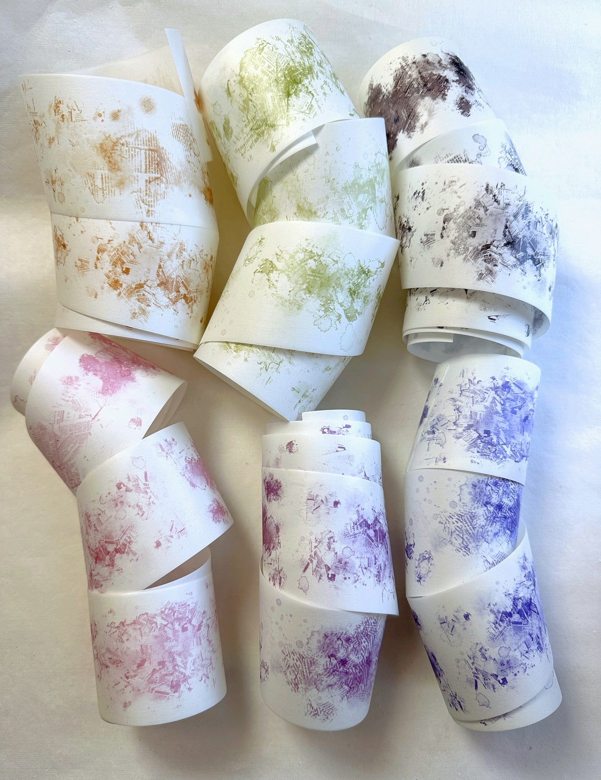 Xiaobaijia - Smudge pattern backgrounds washi & PET tape