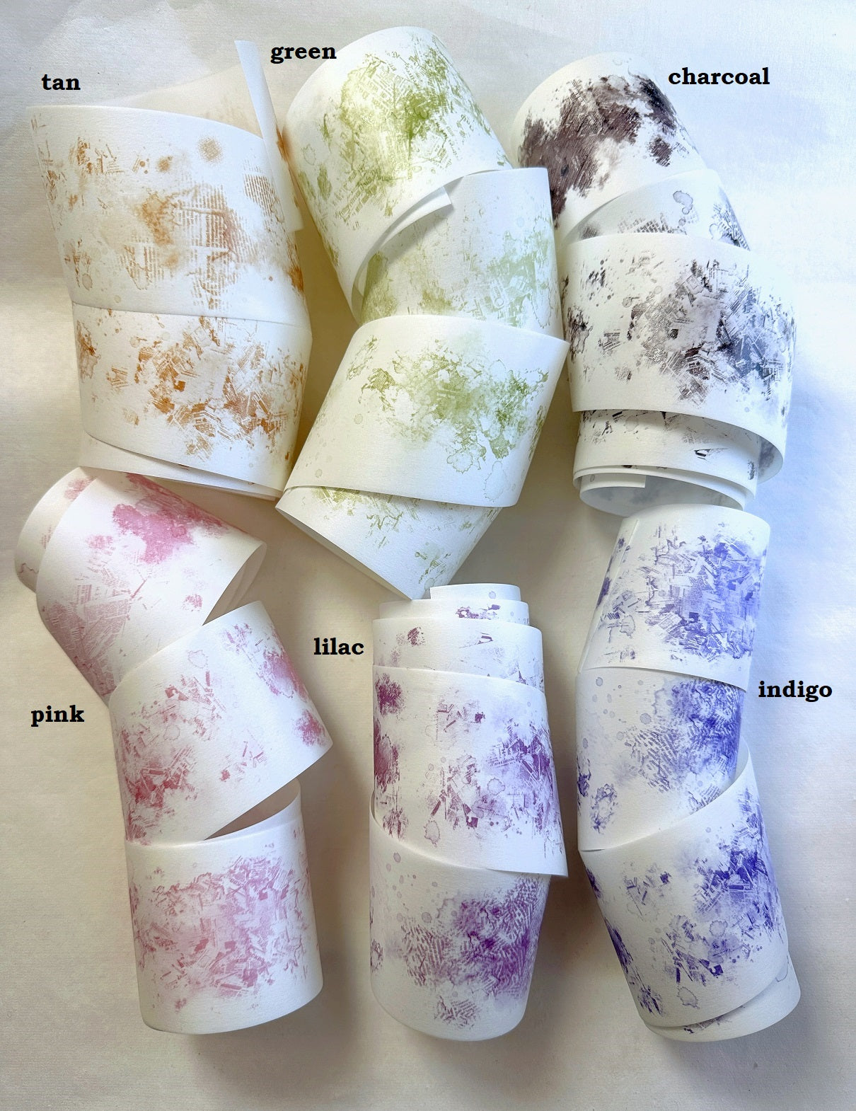 Xiaobaijia - Smudge pattern backgrounds washi & PET tape