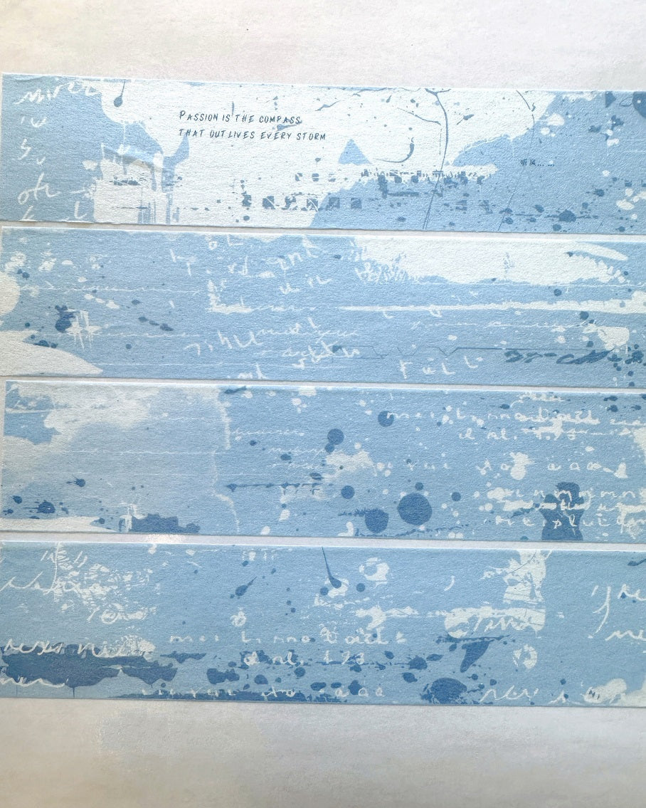 Xiaobaijia - Blue Fantasy washi tape SAMPLES