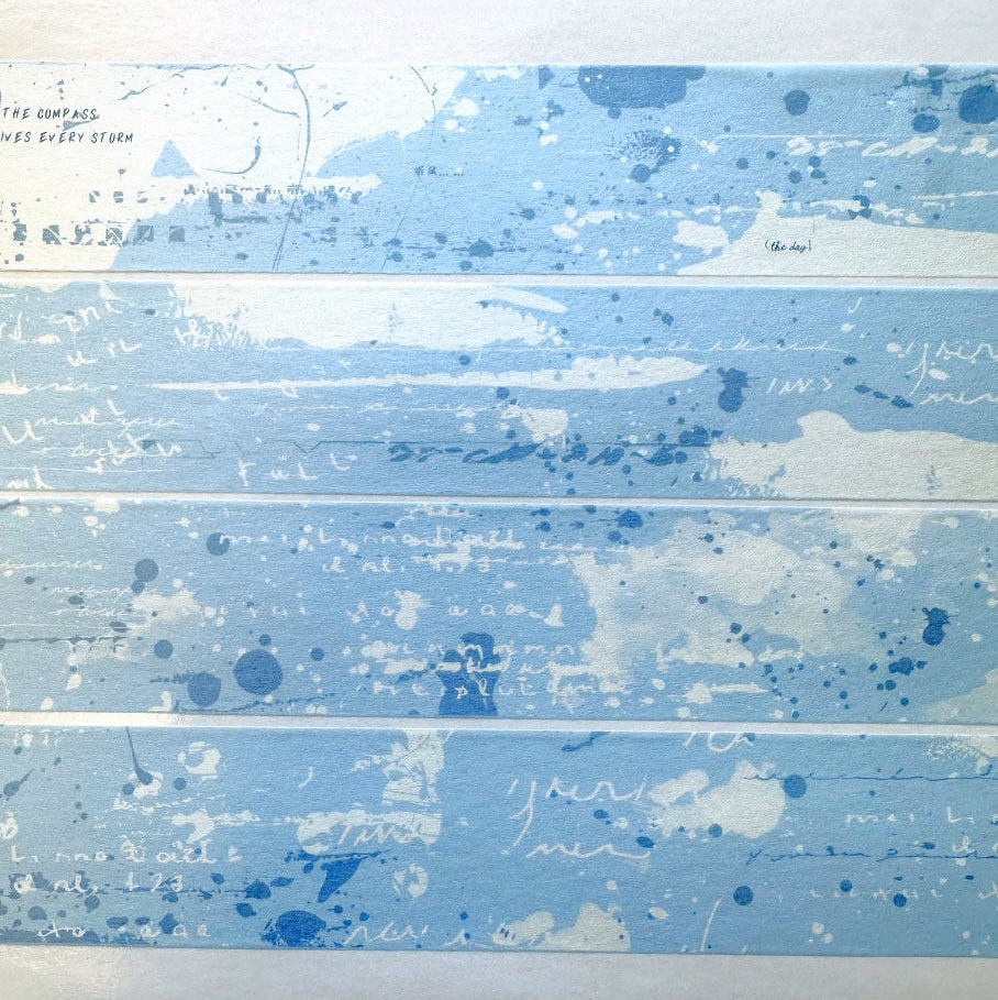 Xiaobaijia - Blue Fantasy washi tape SAMPLES