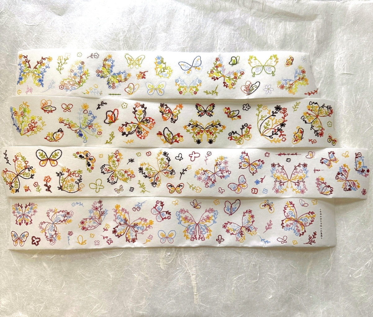 Xiaobaijia - Floral Butterfly kiss-cut washi tape (4.5 cm x 120 cm) SAMPLES