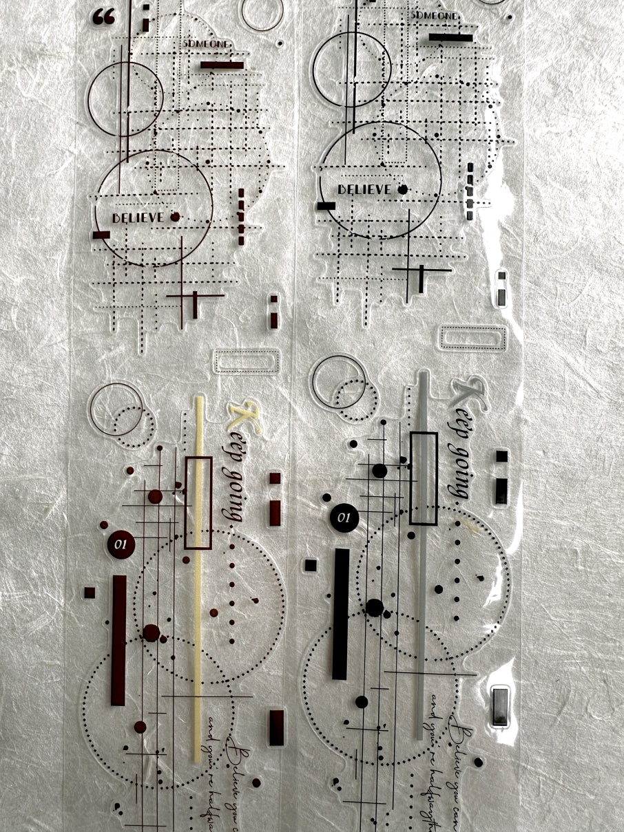 XiaoBaiJia - Shadow Minor Key kiss-cut PET tape SAMPLES