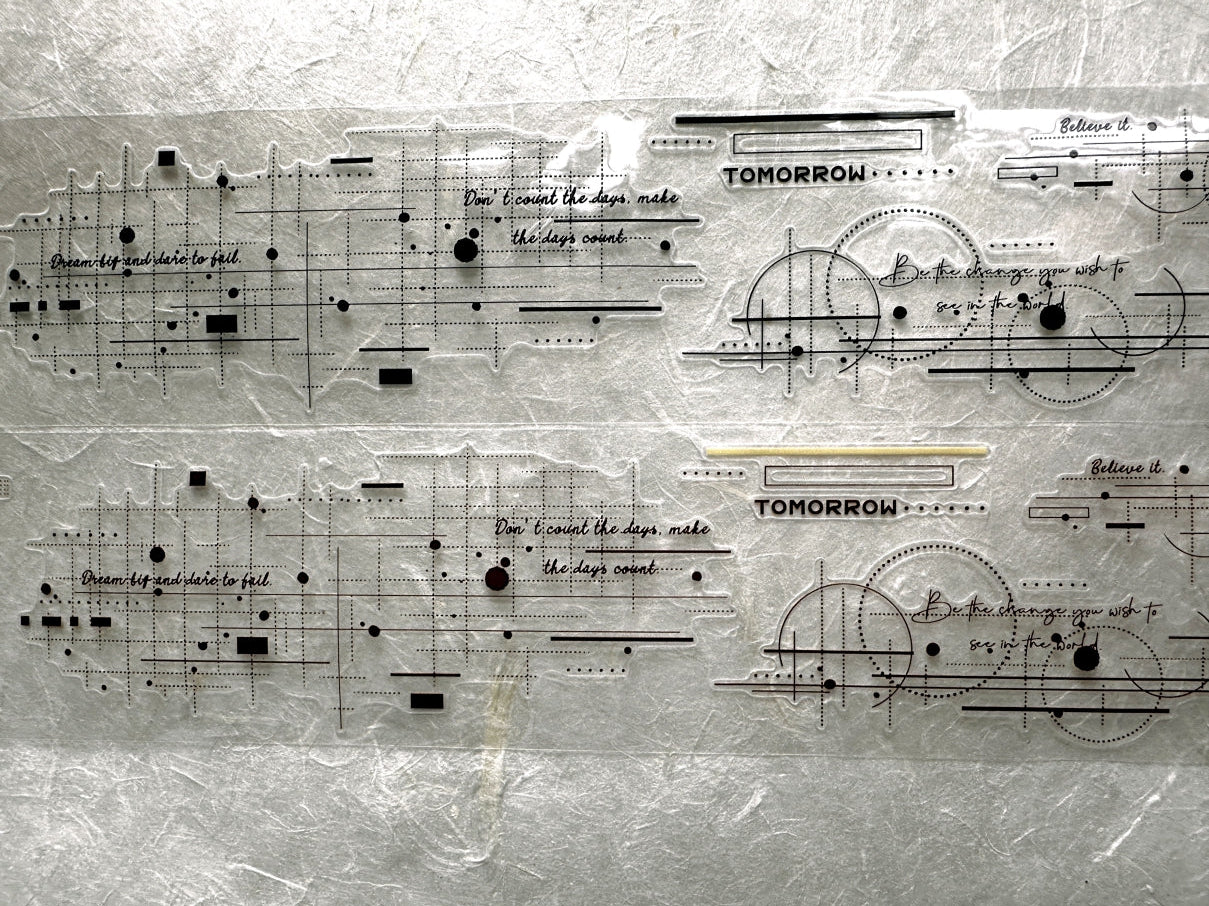 XiaoBaiJia - Shadow Minor Key kiss-cut PET tape SAMPLES