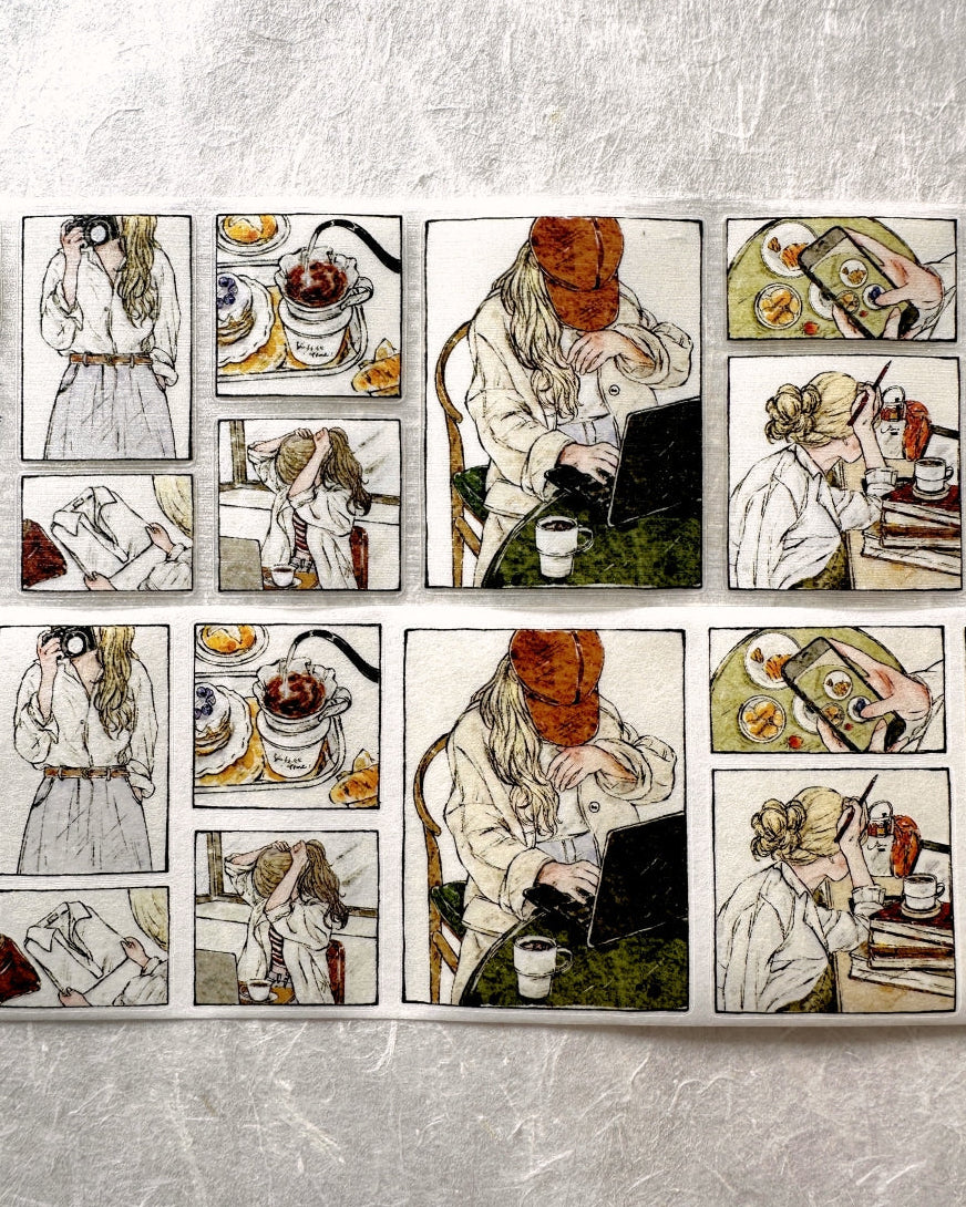 XiaoBaiJia - Framed Ramblings kiss-cut PET & washi tape SAMPLES