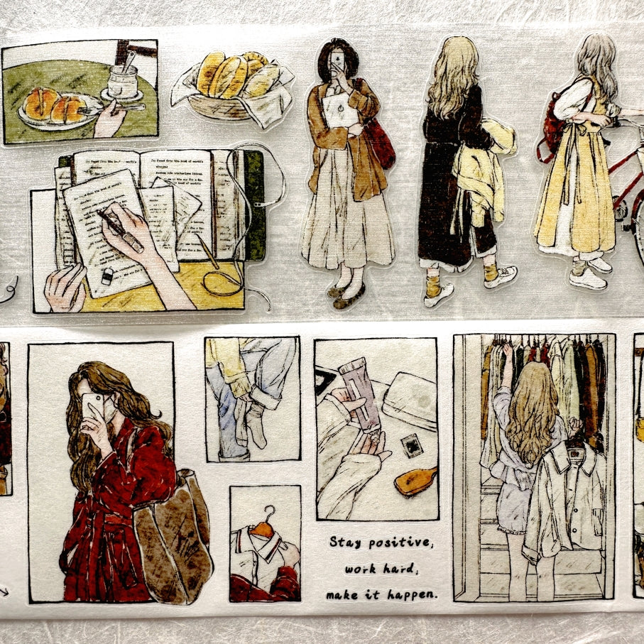 XiaoBaiJia - Framed Ramblings kiss-cut PET & washi tape SAMPLES