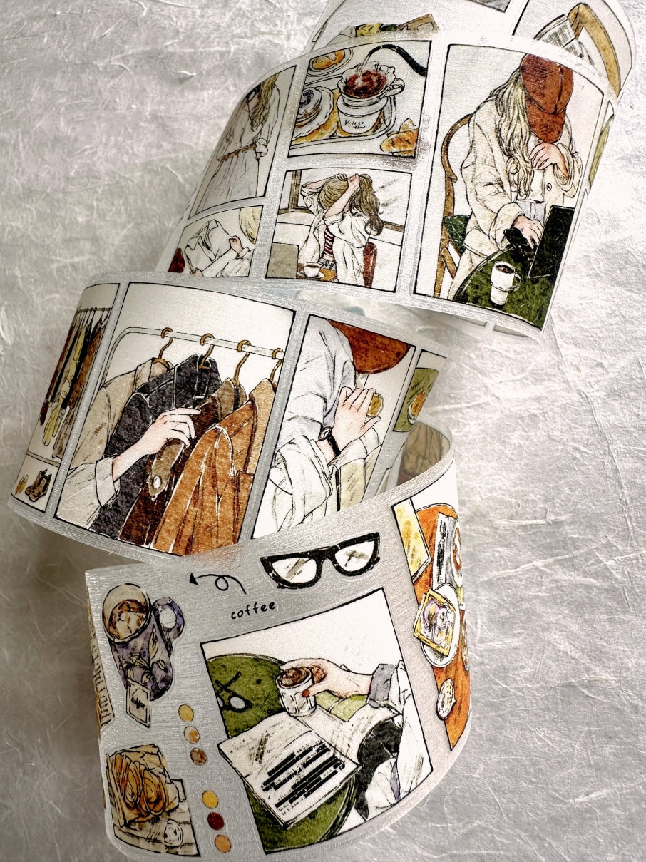 XiaoBaiJia - Framed Ramblings kiss-cut PET & washi tape SAMPLES