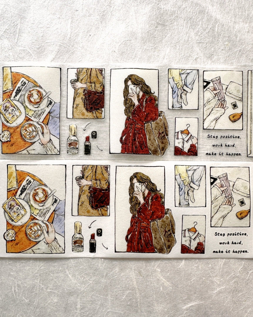 XiaoBaiJia - Framed Ramblings kiss-cut PET & washi tape SAMPLES