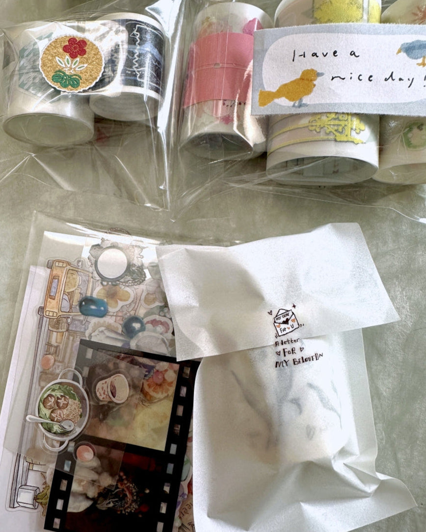 Xingxing Studio - A Home in the Alley kiss-cut PET tape (8 cm x 166 cm) SAMPLES