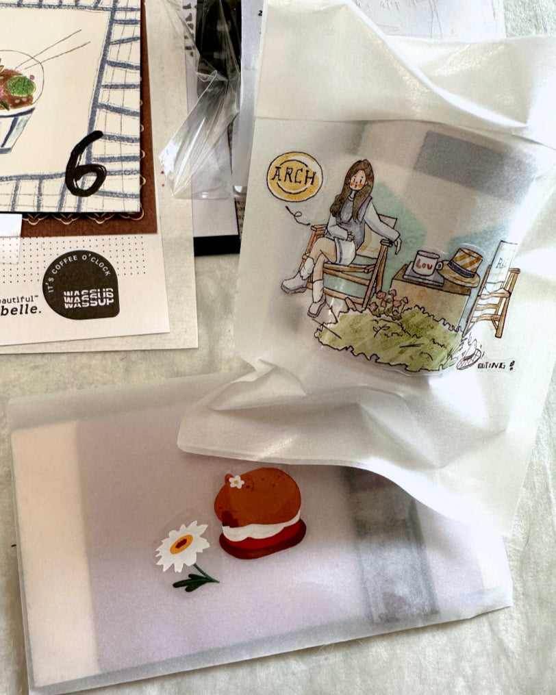Xingxing Studio - A Home in the Alley kiss-cut PET tape (8 cm x 166 cm) SAMPLES