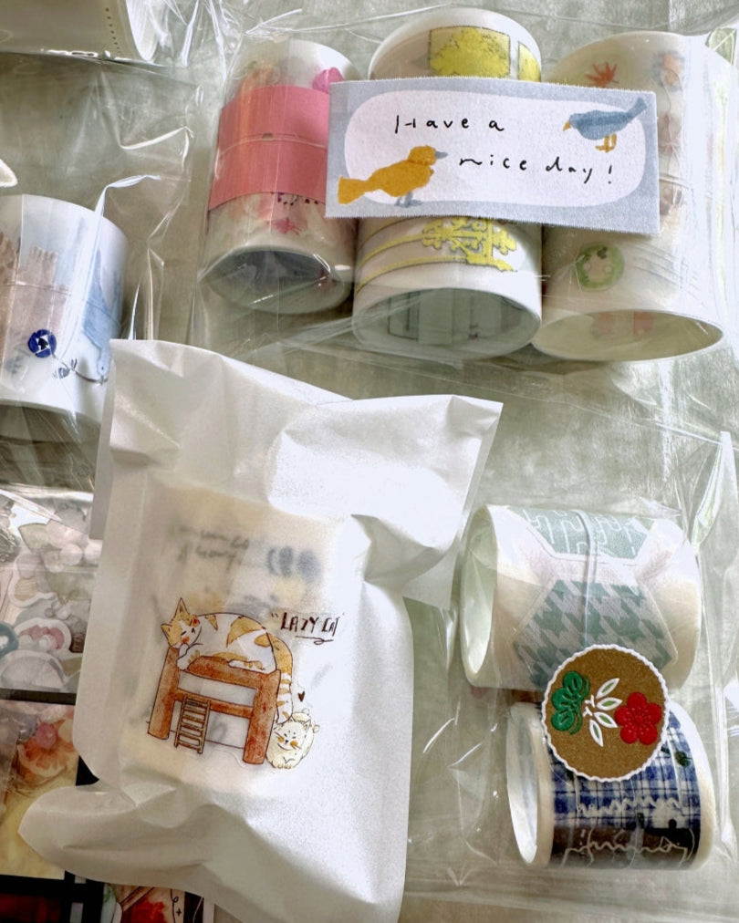 Xingxing Studio - A Home in the Alley kiss-cut PET tape (8 cm x 166 cm) SAMPLES