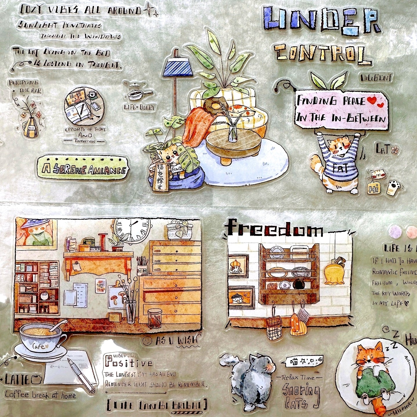 Xingxing Studio - A Home in the Alley kiss-cut PET tape (8 cm x 166 cm) SAMPLES