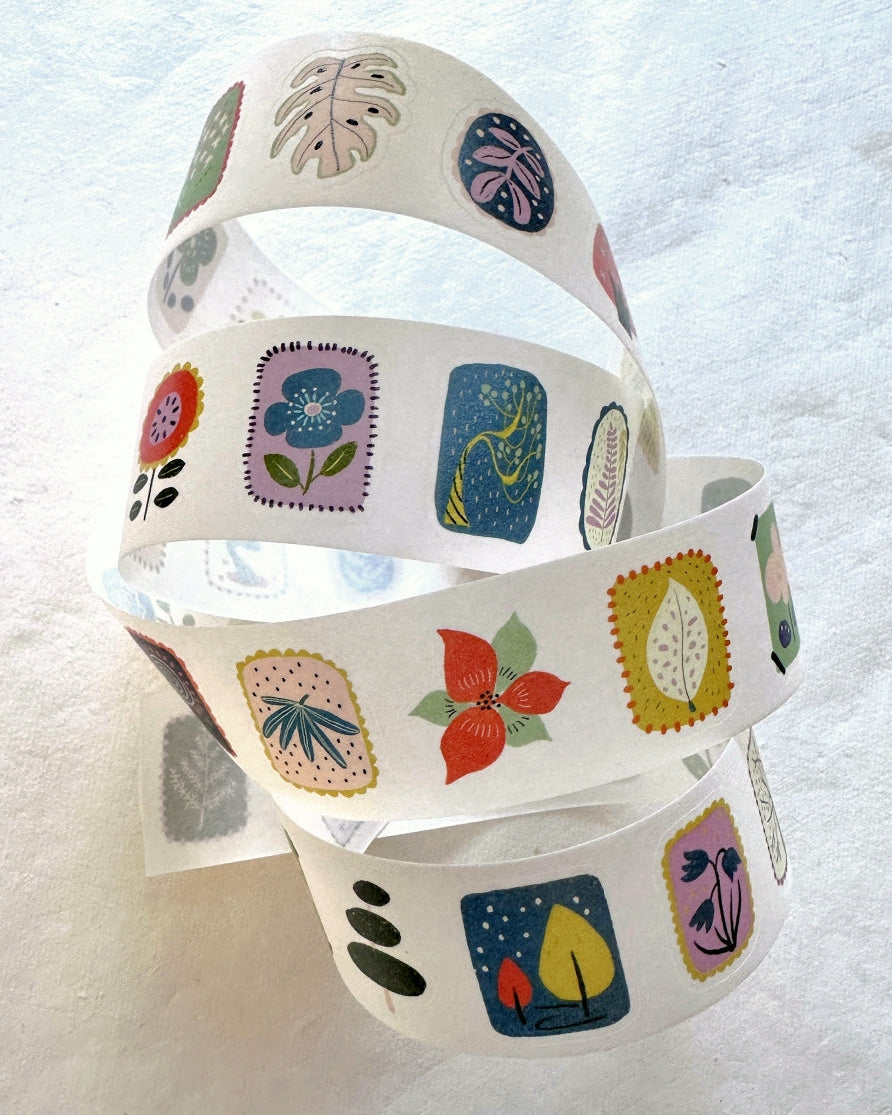 Xiyue Studio - Plants kiss-cut washi tape SAMPLES