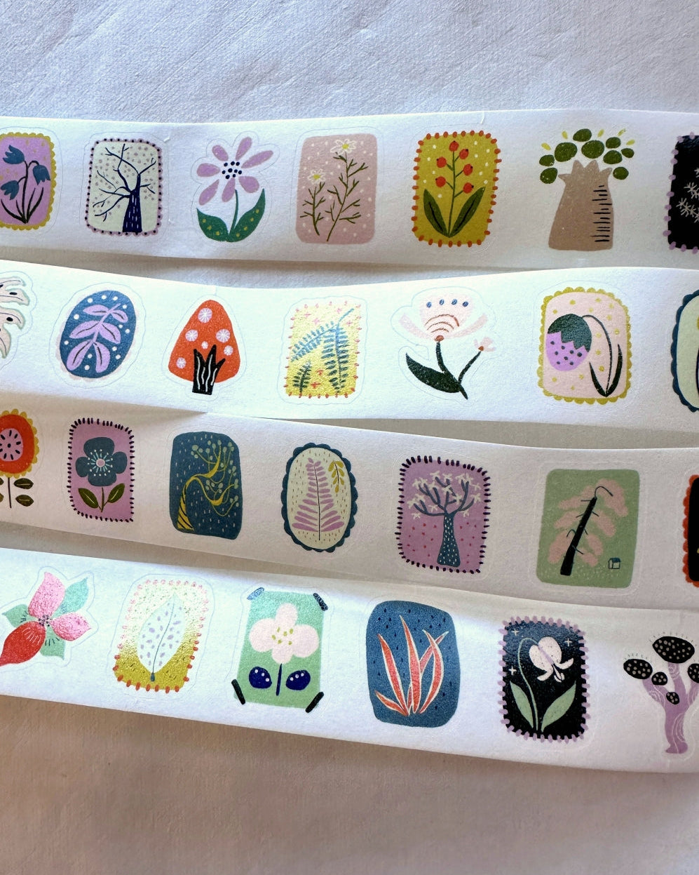 Xiyue Studio - Plants kiss-cut washi tape SAMPLES