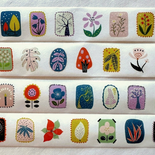 Xiyue Studio - Plants kiss-cut washi tape SAMPLES